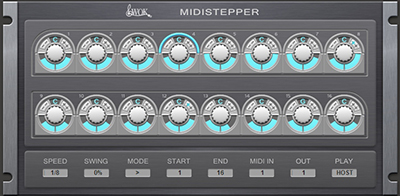 MIDISTEPPER (C) WOK VST step sequencer with ratcheting