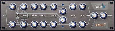 XDEL2 dual tape plugin with crossfeedback (C) WOKWAVE